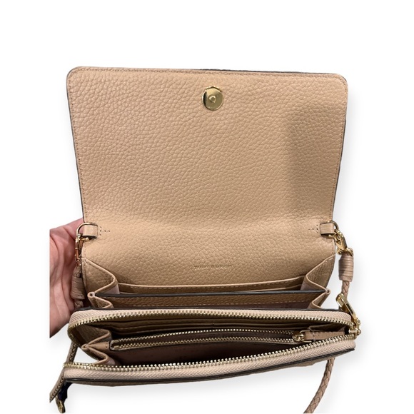 Tory Burch Pebbled Leather Crossbody/Clutch - Tan - Picture 3 of 13